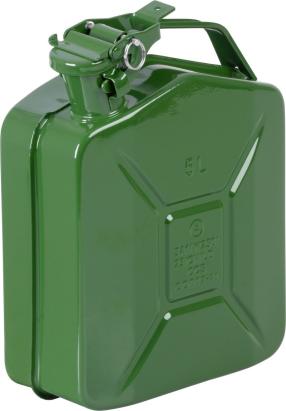 Canistră metalică pentru combustibil JerryCan 5L, verde, cu siguranță