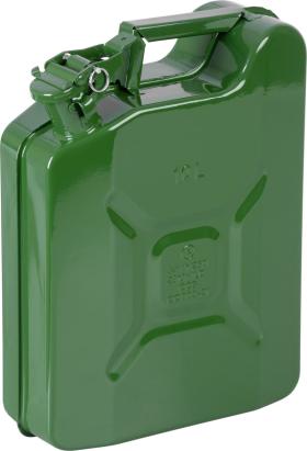 Canistră metalică pentru combustibil JerryCan LD10, 10 L, verde, cu siguranță