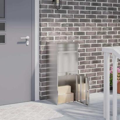 Cutie pentru colet Argintiu 47,5 x 38 x 59 cm Oţel inoxidabil GartenMobel Dekor