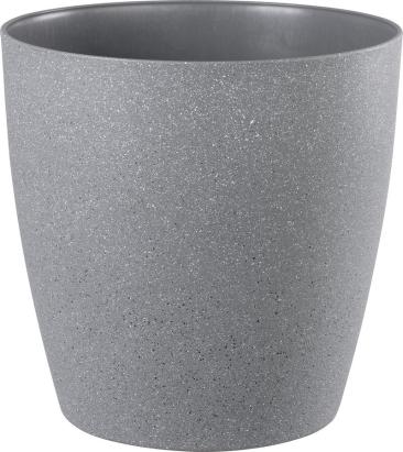 Ghiveci Strend Pro Stone gri, efect piatră, 35x35 cm, cu autoirigare