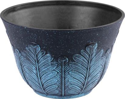 Ghiveci Strend Pro Flower 30x19 cm, gri-albastru cu efect metalic