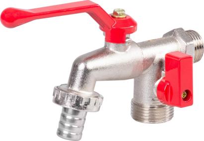 Robinet dublu de grădină Strend Pro 3/4"-3/4"-1/2" cu manetă