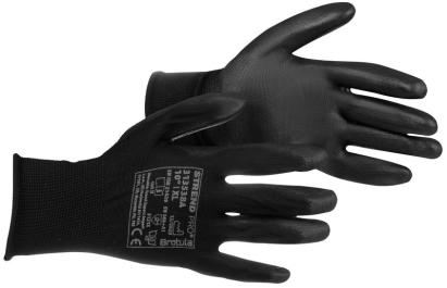 Mănuși de grădinărit Brotula Black 10/XL, nylon fără cusături, PU