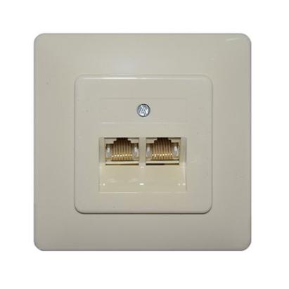 Priză dublă UTP RJ45 8P8C pentru internet și rețea, montaj pe perete