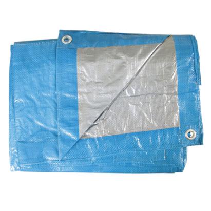 Prelată impermeabilă 3x5 m, albastru-gri, cu ochiuri metalice