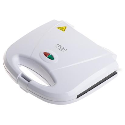 Grill electric Adler AD 3072, 1200W, placi antiaderente, alb