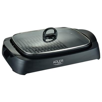 Grill electric Adler AD 6610, 3000W, cu capac din sticla termorezistenta