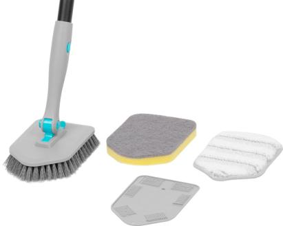 Perie de curatare Strend Pro 3in1 pentru gresie si sticla, cu coada telescopica 124,5 cm