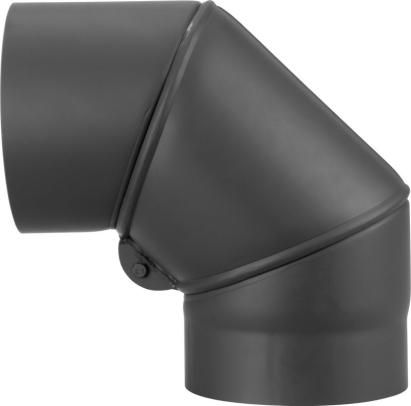 Koleno HS.EX 090/160/2 mm, nastaviteľný uhol, dymovod, dymové kominové koleno na spájanie rúr dymovodu