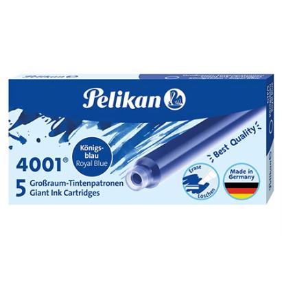 Cartușe cerneală mari Pelikan 4001 Royal Blue, 5 bucăți