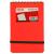Bloc notes A7 cu spiră, 60 file dictando, copertă roșie, cu elastic