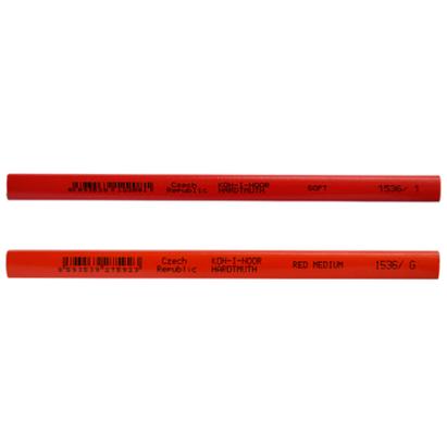 Creion de tâmplărie din grafit Koh-I-Noor 17,5 cm, roșu, pentru marcare