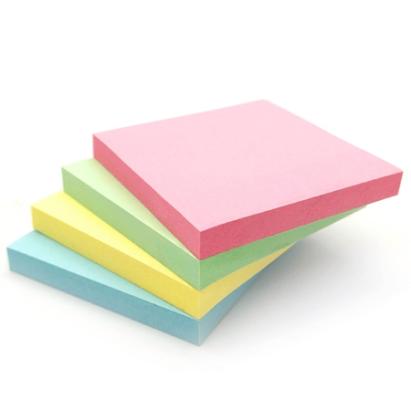 Cub cu note adezive pastel 75x75 mm, 400 file pentru birou