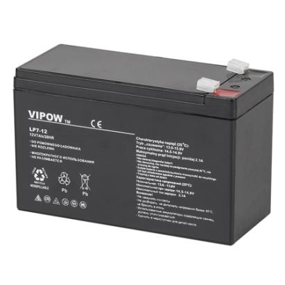 Acumulator stationar AGM VRLA Vipow 12V 7Ah, etanș, borna F1