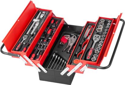 Trusă de scule Strend Pro, 85 piese, în cutie metalică tip valiză