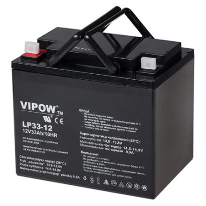 Acumulator staționar AGM VRLA 12V 33Ah Vipow pentru UPS și sisteme alarmă