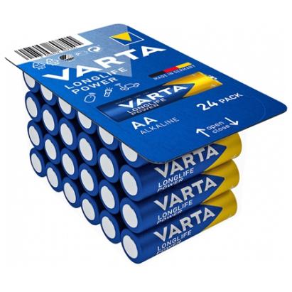 Set 24 baterii alcaline Varta Longlife Power AA (LR6) 1,5V, pentru uz zilnic