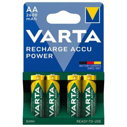 Acumulatori AA Varta Recharge Accu Power 2600 mAh, NiMH, blister 4 buc