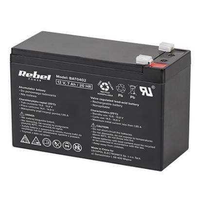 Acumulator staționar AGM VRLA Rebel 12V 7Ah, fără întreținere