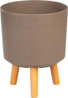 Ghiveci Strend Pro, culoare cafea, 24,5x24,5x31 cm, plastic rezistent