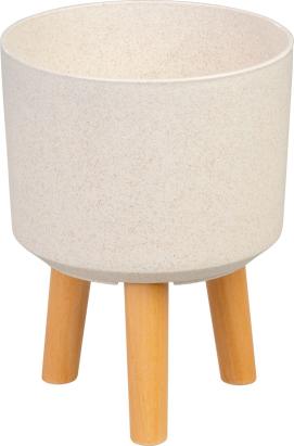 Ghiveci Strend Pro alb White Weath Finish, 20x20x26 cm, pentru interior/exterior