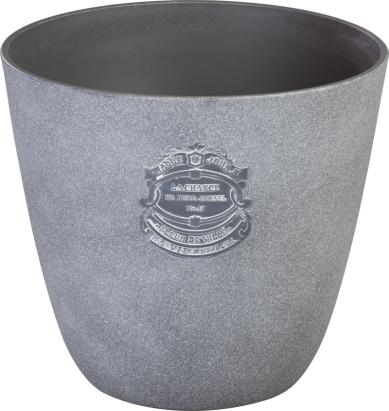 Ghiveci Strend Pro Garden gri, din plastic rezistent UV, 28,5 x 26 cm