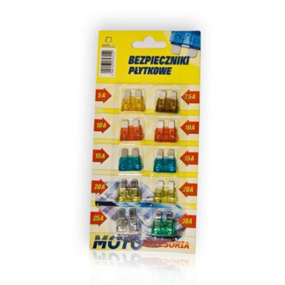 Set siguranțe auto mini 5A-30A, 10 bucăți pentru protecția circuitelor