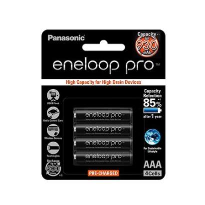 Set 4 acumulatori AAA Panasonic Eneloop Pro 930 mAh, Ni‑MH, preîncărcați