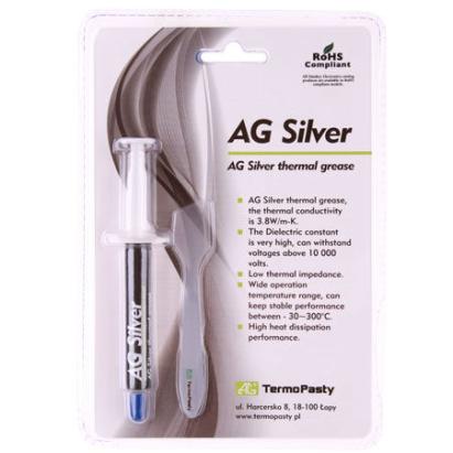 Pastă termoconductoare cu argint AG Silver 3g, 3.8 W/mK, -30…300°C