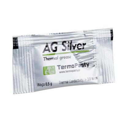 Pastă termoconductoare AG Silver cu argint, plic 0,5 g pentru CPU/GPU