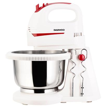 Mixer cu bol rotativ Daewoo 300W, bol inox 2L, 5 viteze + Turbo