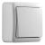 Întrerupător simplu aplicat Lezard, alb, pentru montaj pe tencuială