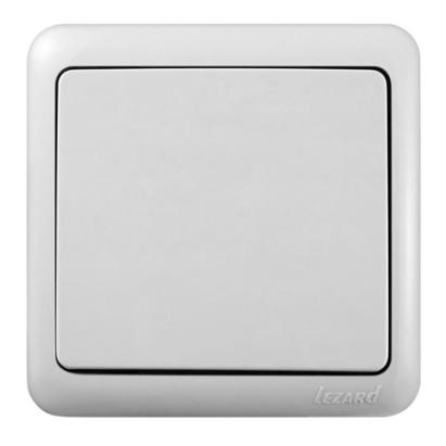 Întrerupător simplu aplicat Lezard, alb, pentru montaj pe tencuială