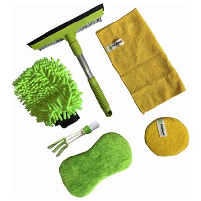 Set curatare auto Fieldmann, 6 piese pentru geamuri si interior