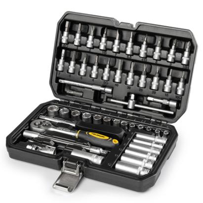 Set biți și tubulare cu cheie clichet 1/4 Fieldmann, 53 piese, în cutie