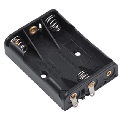 Suport pentru 3 baterii AAA (R3), cu contacte metalice pentru montaj