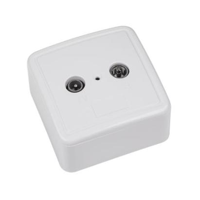 Priză TV aplicată pe perete, albă, model SS3-2022