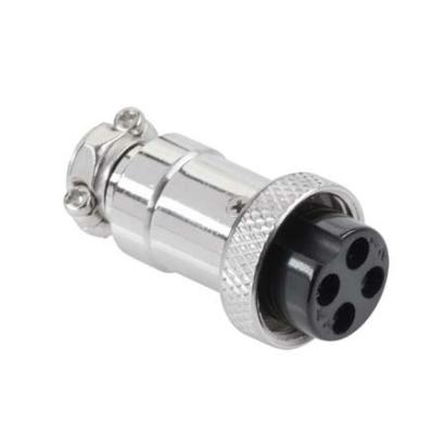 Mufă NC4 mamă, conector metalic 4 pini pentru cabluri și echipamente