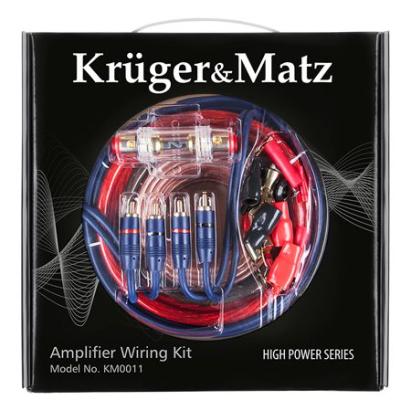 Kit cabluri pentru montaj amplificator auto Kruger&Matz 4 AWG, cu siguranta 60A