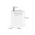 Mobilier de Baie cu Lavoar Inclus, Dimensiuni 40x57x22 cm, Culoare Alb
