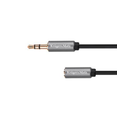 Cablu prelungitor audio jack 3.5 mm tata–mama 3 m Kruger&Matz Basic
