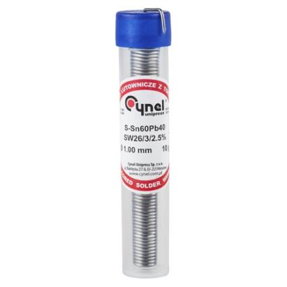 Tub fludor Cynel Sn60Pb40, 1 mm, 10 g pentru lipituri electronice precise