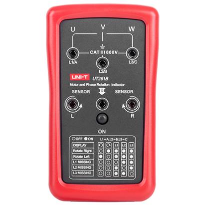 Multimetru pentru secvență fază Uni-T UT261B, 90–600 V AC, cu LED