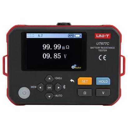 Tester digital rezistență internă baterii Uni-T UT677C, USB & Bluetooth