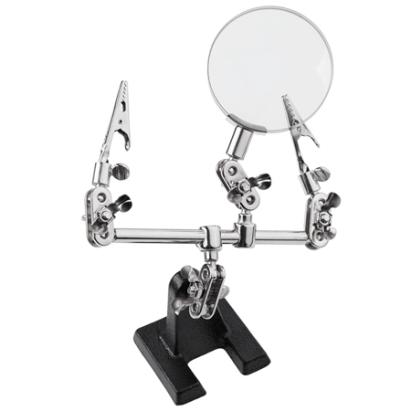 Lupă cu clești pentru lipire și suport stabil, tip a treia mână