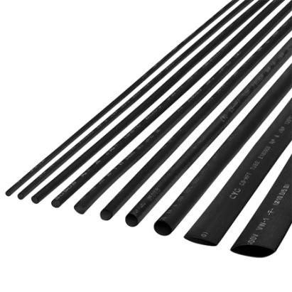 Tub termocontractabil 4,5 mm negru, 1 m, set 10 bucăți Cabletech