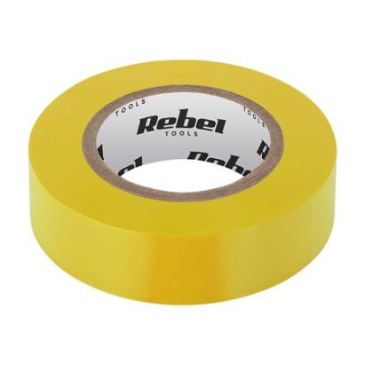 Bandă izolatoare Rebel galbenă 0,13 mm x 19 mm x 20 yd pentru cabluri