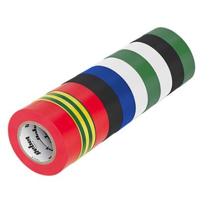 Set 10 benzi izolatoare colorate din PVC 0,13 x 19 mm, 20 m – Rebel