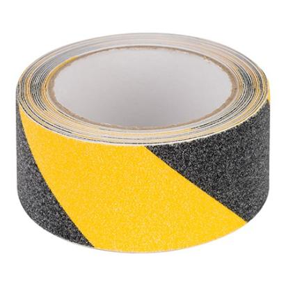 Bandă anti-alunecare galben-negru Rebel, PVC 50 mm x 5 m, grosime 0,75 mm