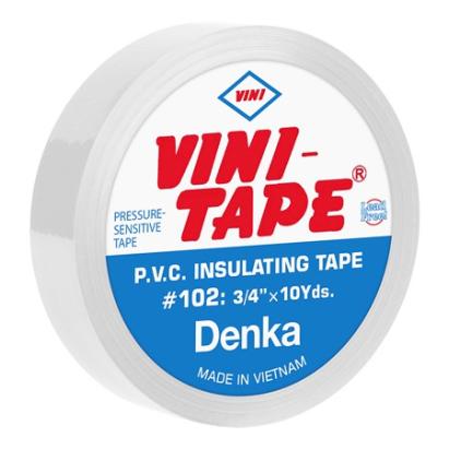 Bandă izolatoare PVC albă 0,15 mm, 19 mm x 10 yd (9,14 m) Vini